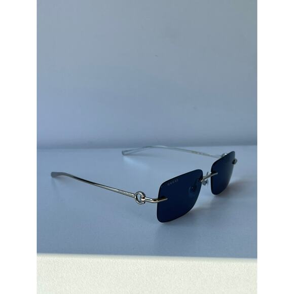 NEW Gucci GG1703S Silver Rimless Unisex Sunglasses $625 - Picture 8 of 9